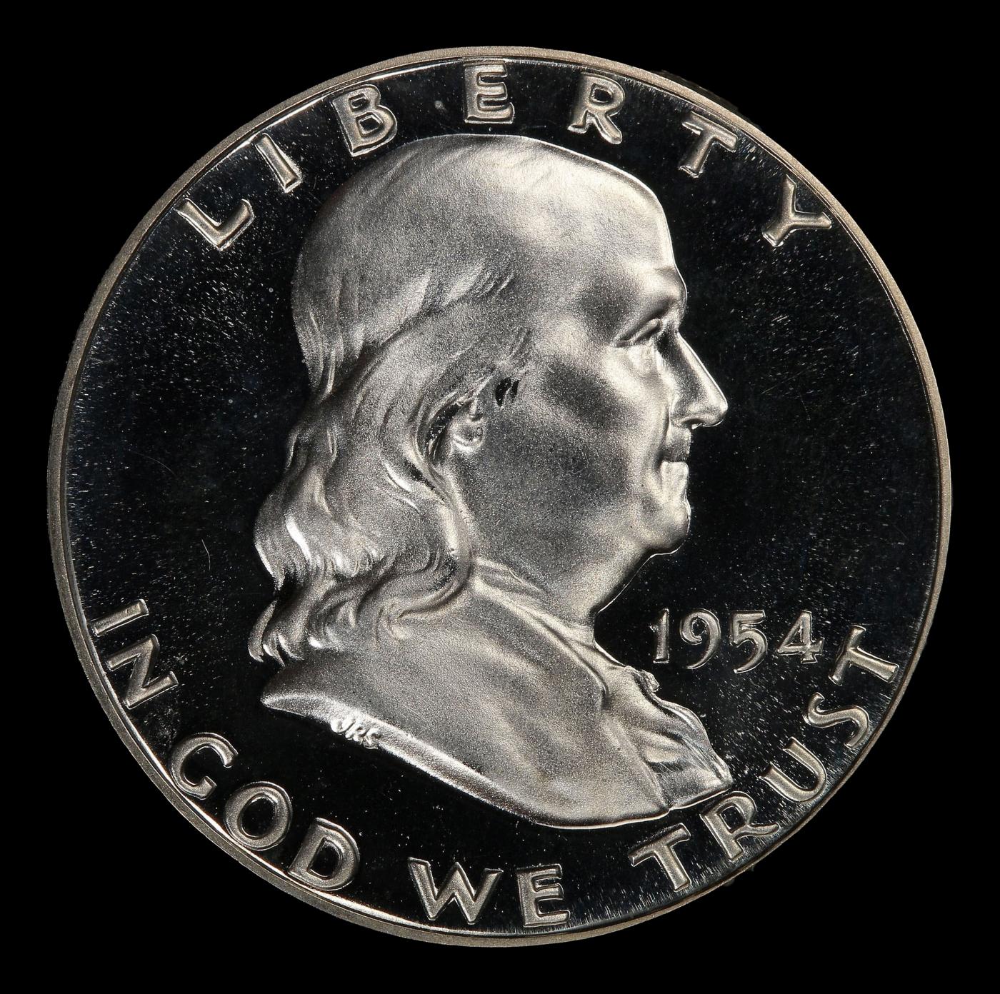 1954 Proof Franklin Half Dollar Near Top Pop! 50c pr68+ DCAM SEGS
