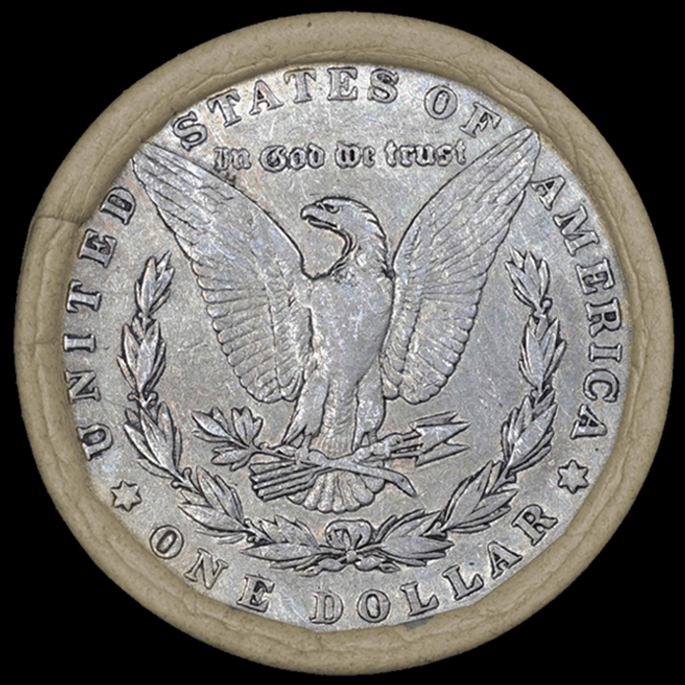 CS- Circ Morgan Silver Dollar Roll By SEARS 10 Coin 1893/'P' Rev Ends