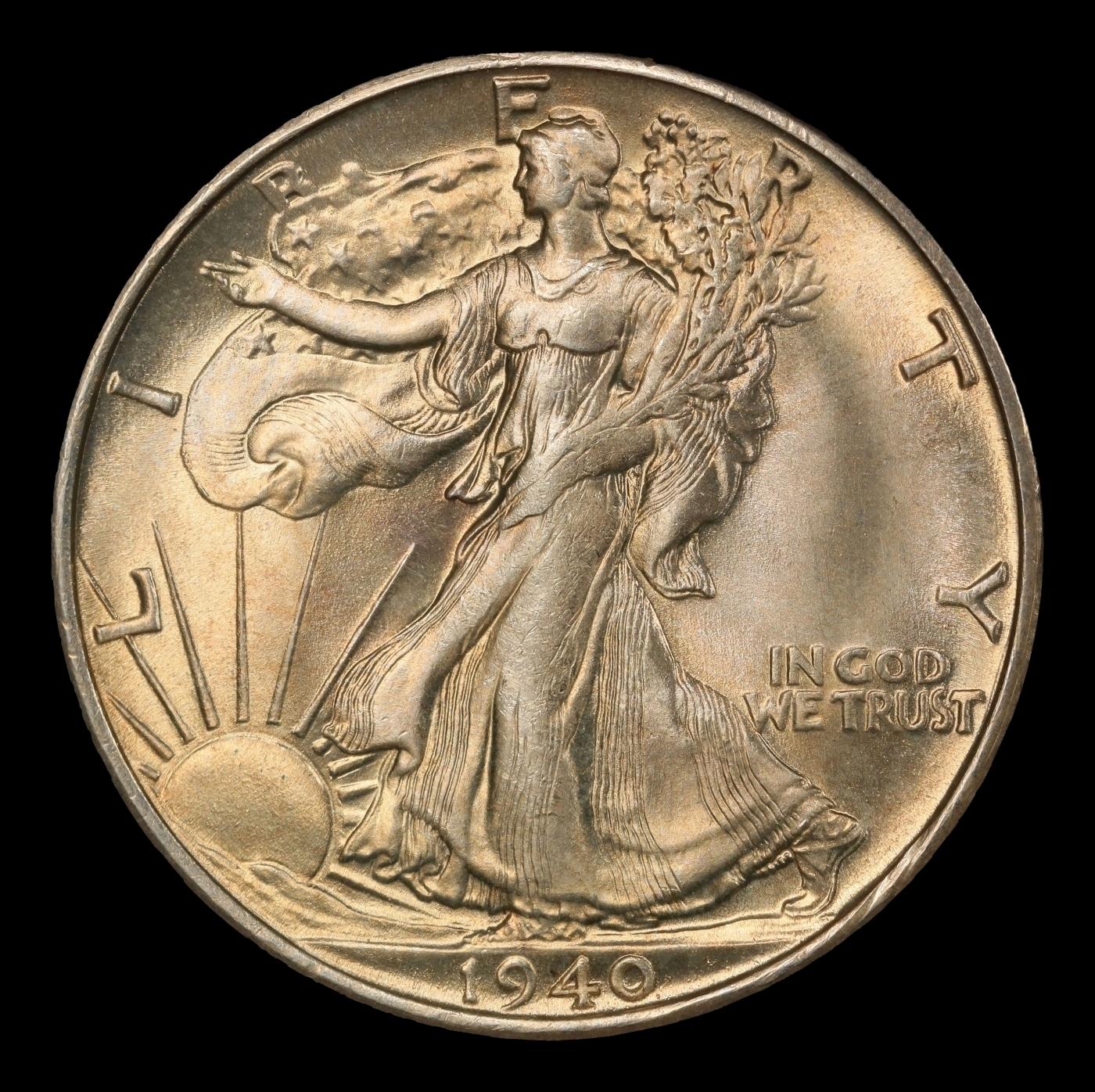 1940-s Walking Liberty Half Dollar TOP POP! 50c ms67+ SEGS