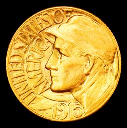 1915-s Panama Pacific Gold Commem Dollar Near Top Pop! 1 ms66+ SEGS
