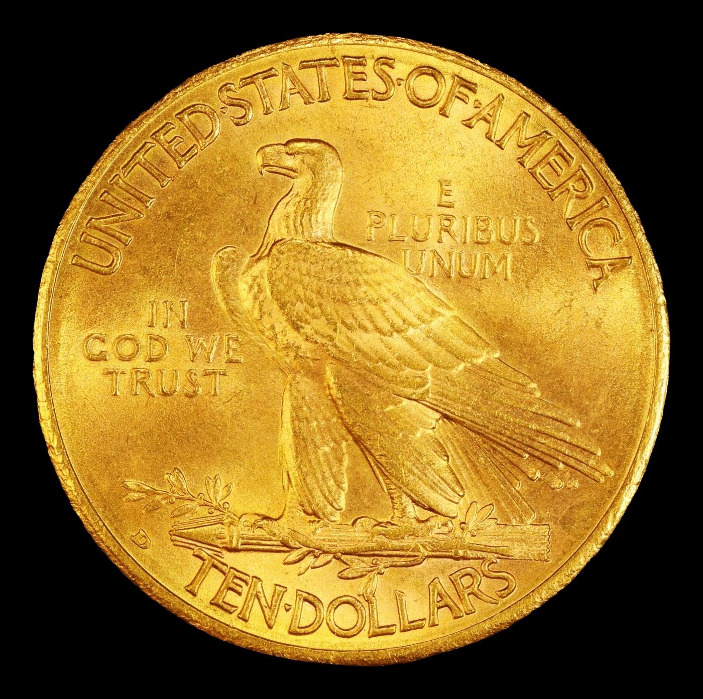 1910-d Gold Indian Eagle Near Top Pop! $10 ms66+ SEGS