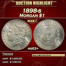 1898-s Morgan Dollar $1 ms63+ SEGS