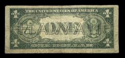 1935A $1 Silver Certificate Hawaii WWII Emergency Currency Grades vf+