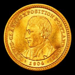 1904 Lewis & Clark Gold Commem Dollar 1 ms65+ SEGS