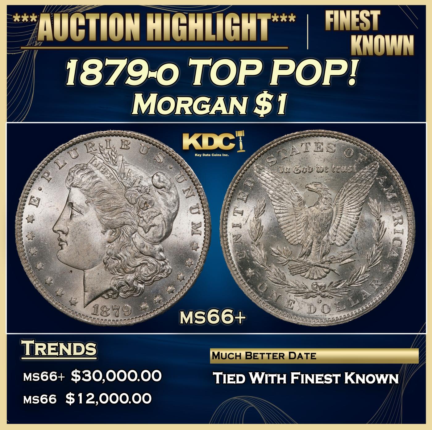1879-o Morgan Dollar TOP POP! $1 ms66+ SEGS