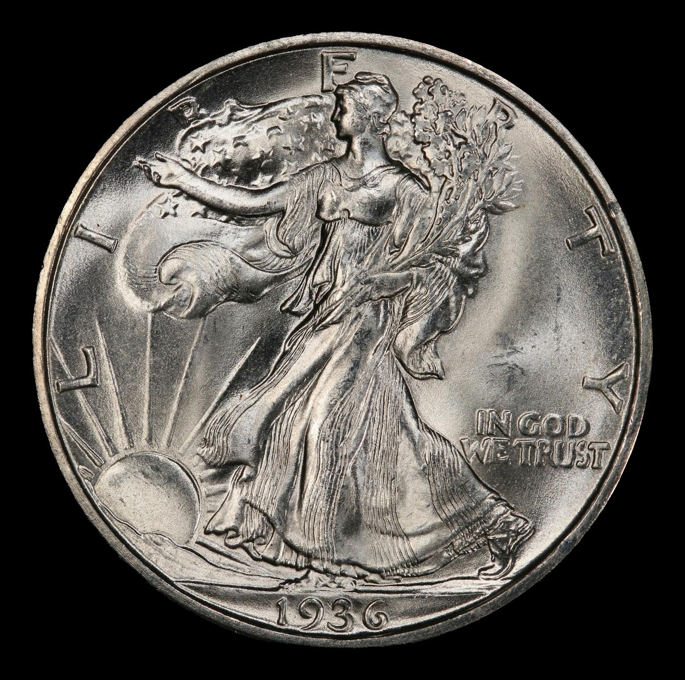 1936-d Walking Liberty Half Dollar TOP POP! 50c ms67+ SEGS