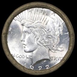 ER- SEARS Silver Peace Dollar $1 Roll UNC 20 Coin 1924/1922 Ends