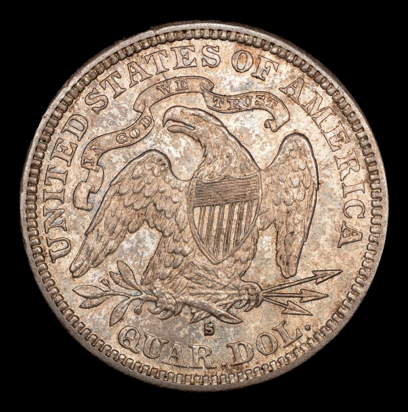 1876-s Seated Liberty Quarter 25c ms65+ SEGS