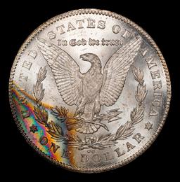 1878-cc Morgan Dollar Rainbow Toned $1 ms65+ SEGS