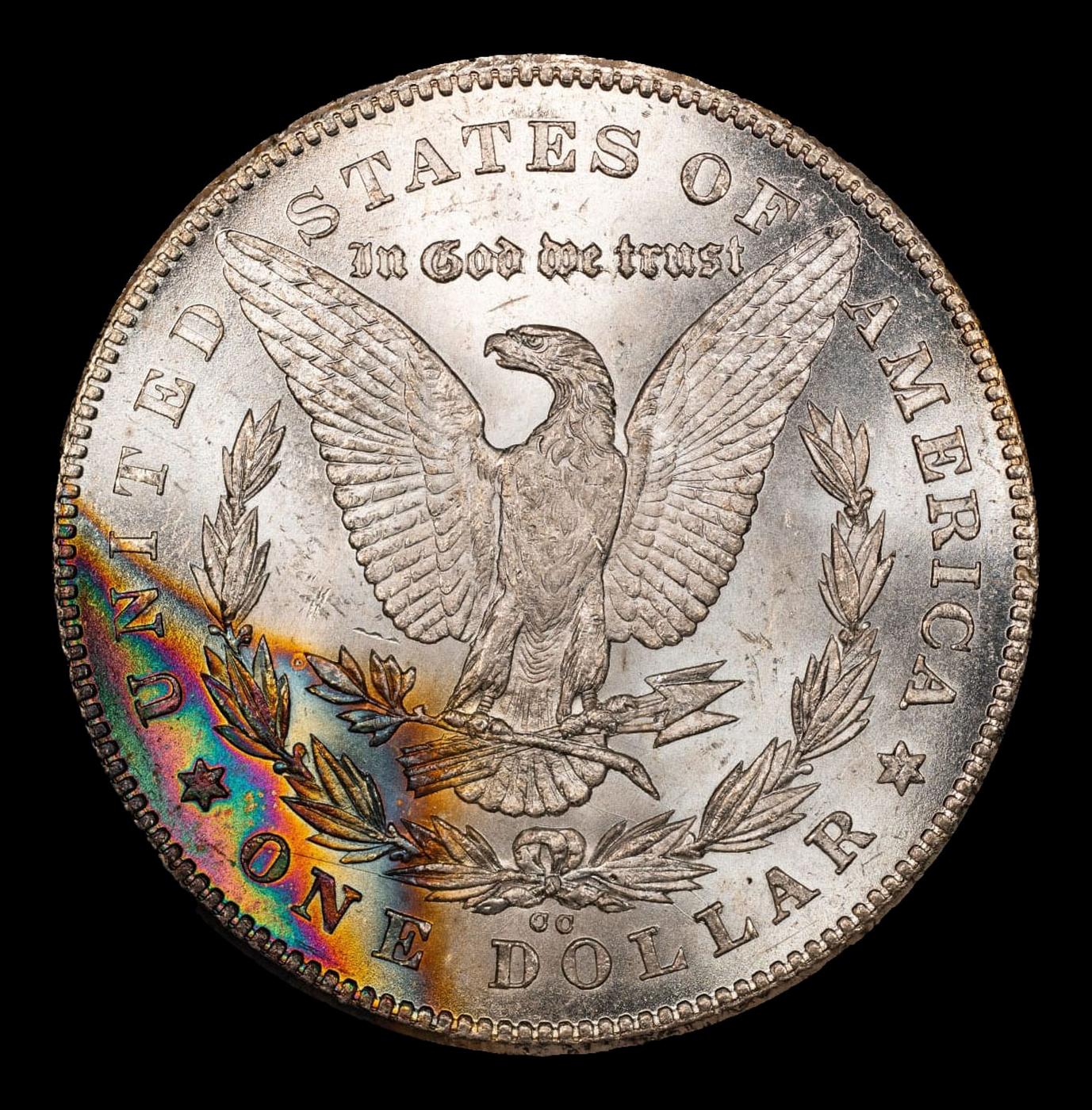 1878-cc Morgan Dollar Rainbow Toned $1 ms65+ SEGS