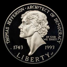 1993-s Jefferson Proof Modern Commem Dollar $1 pr70 dcam SEGS