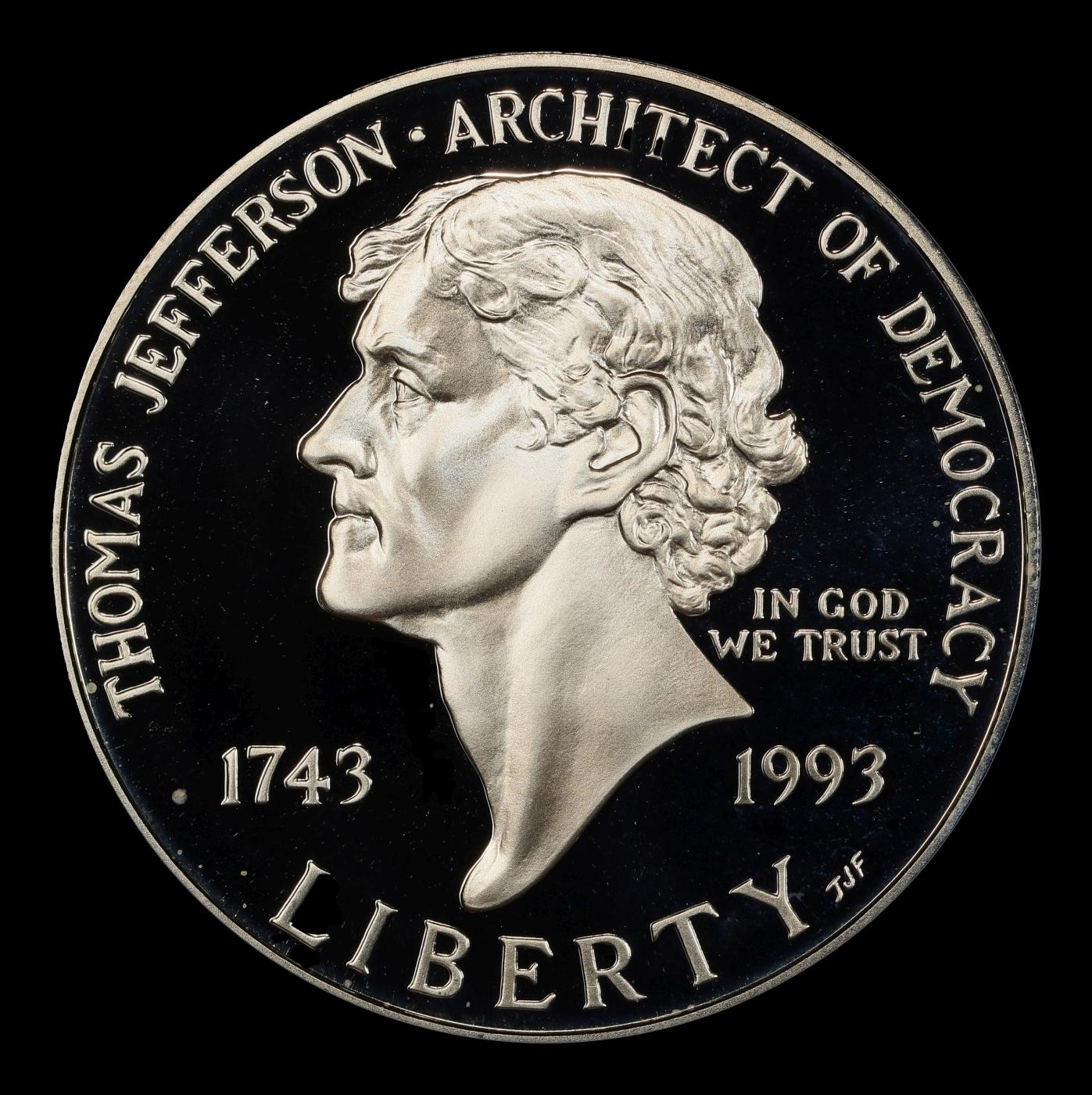 1993-s Jefferson Proof Modern Commem Dollar $1 pr70 dcam SEGS
