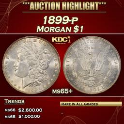 1899-p Morgan Dollar $1 ms65+ SEGS