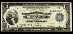 1918 $1 National Currency "Flying Eagle" Federal Reserve Bank of Minneapolis, MN Grades vf++ FR-735