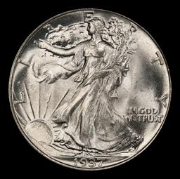 1937-p Walking Liberty Half Dollar 50c Grades ms66