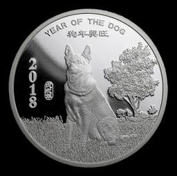 2018 Year of the Dog 1 oz .999 Silver Round