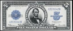 1923 $5 Large Size Silver Certificate "Porthole Note" Grades Choice AU Signatures Speelman/White