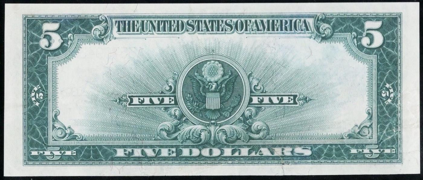 1923 $5 Large Size Silver Certificate "Porthole Note" Grades Choice AU Signatures Speelman/White