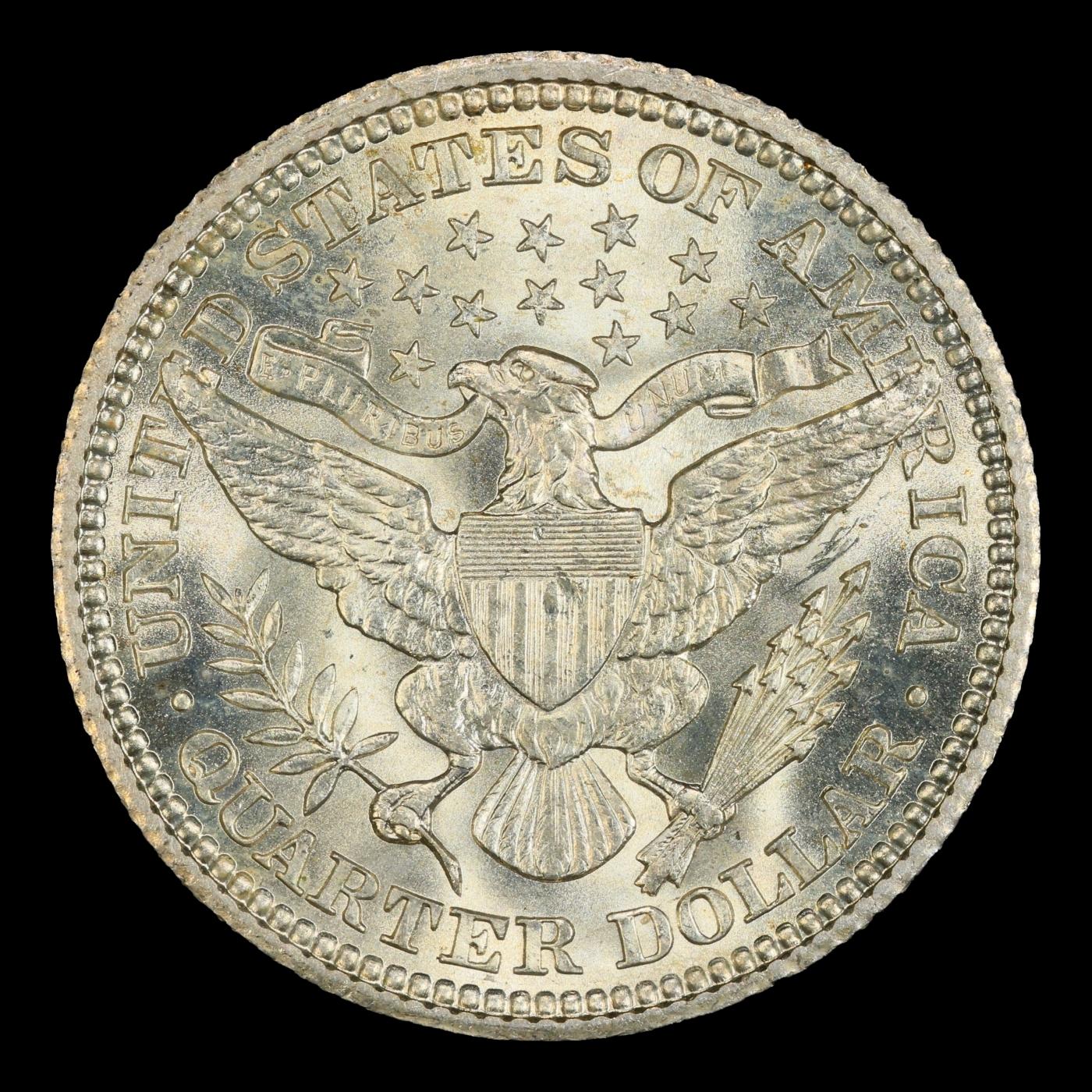 1909-p Barber Quarter Toned Near Top Pop 25c ms66+ SEGS