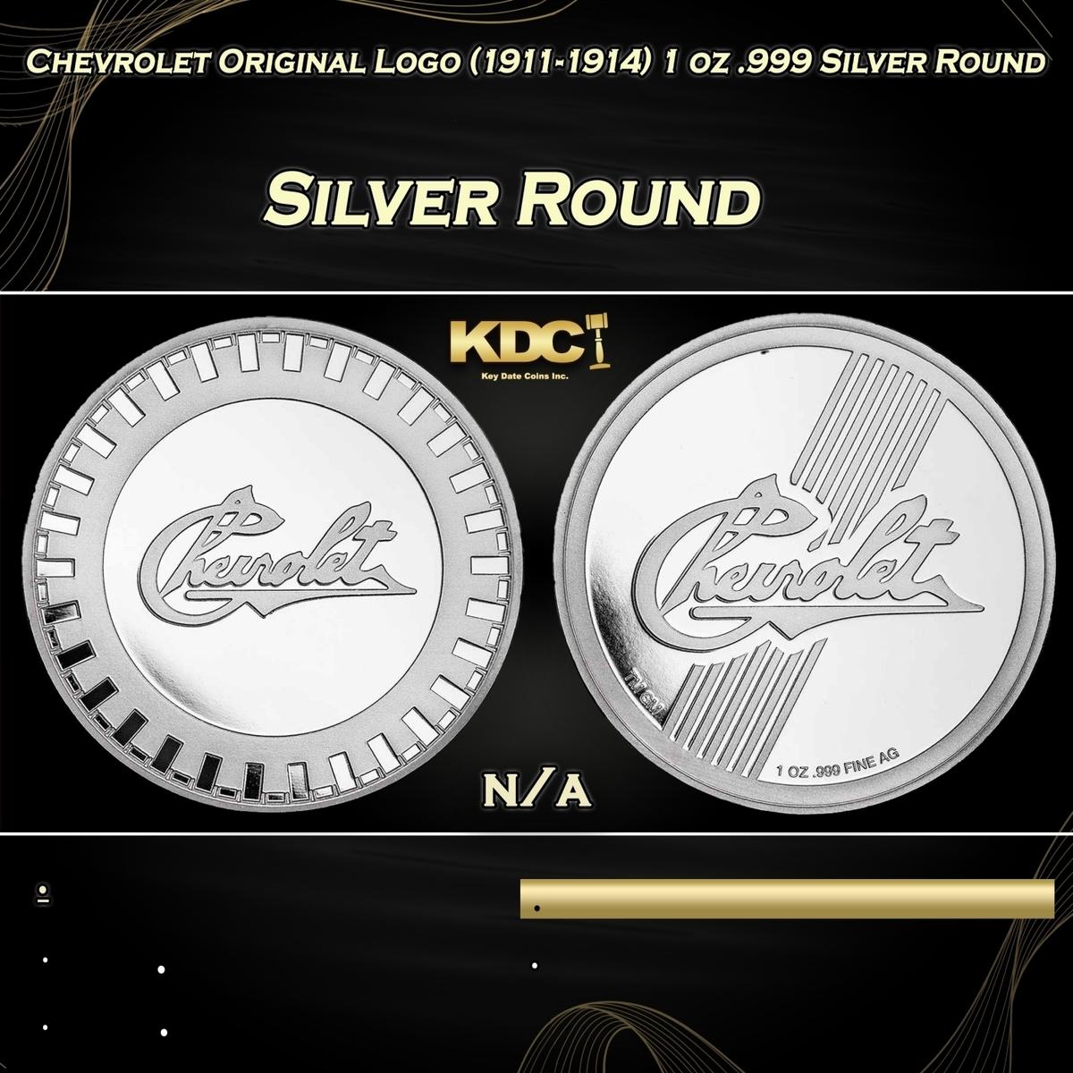 Chevrolet Original Logo (1911-1914) 1 oz .999 Silver Round
