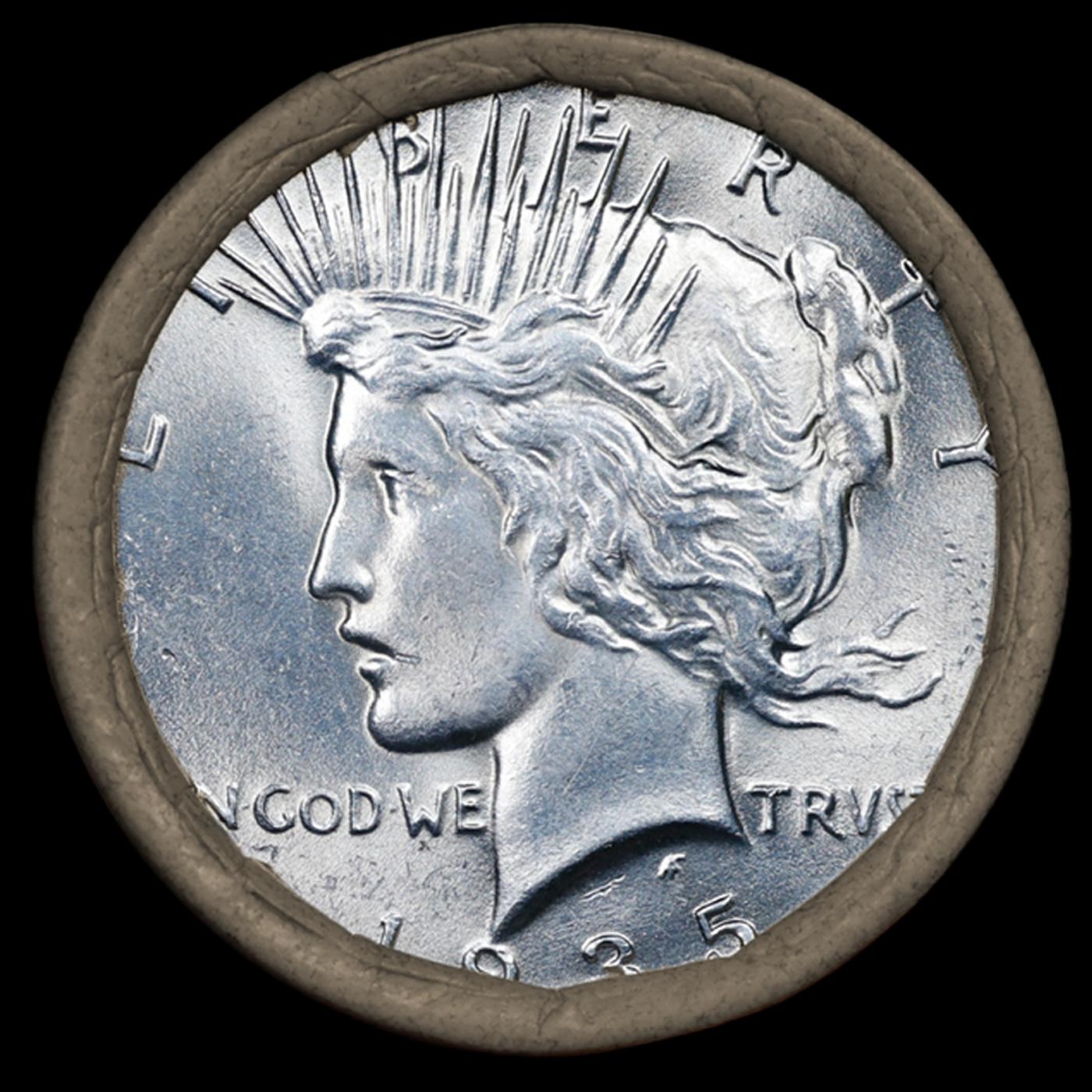 CO- UNC SEARS Peace Silver Dollar $1 10 Coin Roll 1935/'P' Rev End