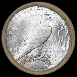 OC- Sears 10 Coin Circulated Peace Dollar $1 Roll Mystery 'P' Rev/'P' Rev Ends