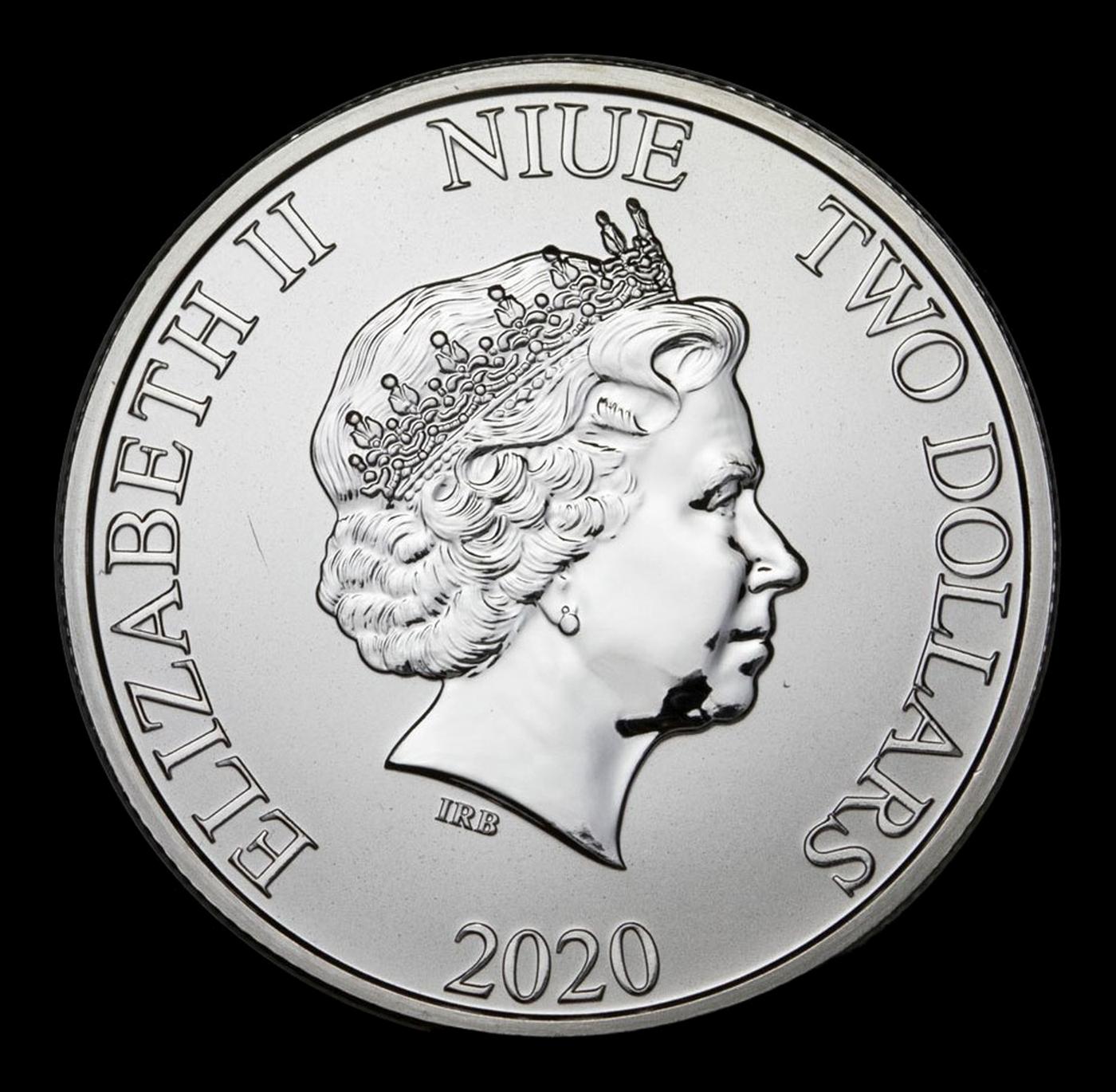 2020 Disney Mickey Christmas 1oz .999 Silver $2 New Zealand Niue Commerative Coin Grades Ungraded