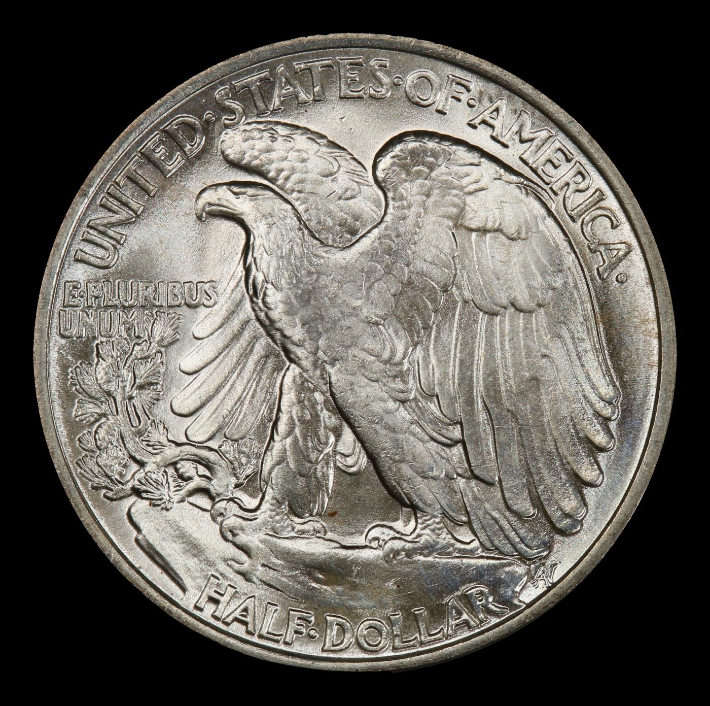 1947-p Walking Liberty Half Dollar Near Top Pop 50c ms67 SEGS