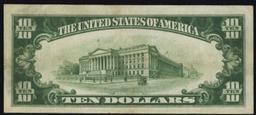 1928 $10 Gold Certificate Signatures Woods/Mellon Grades Select AU