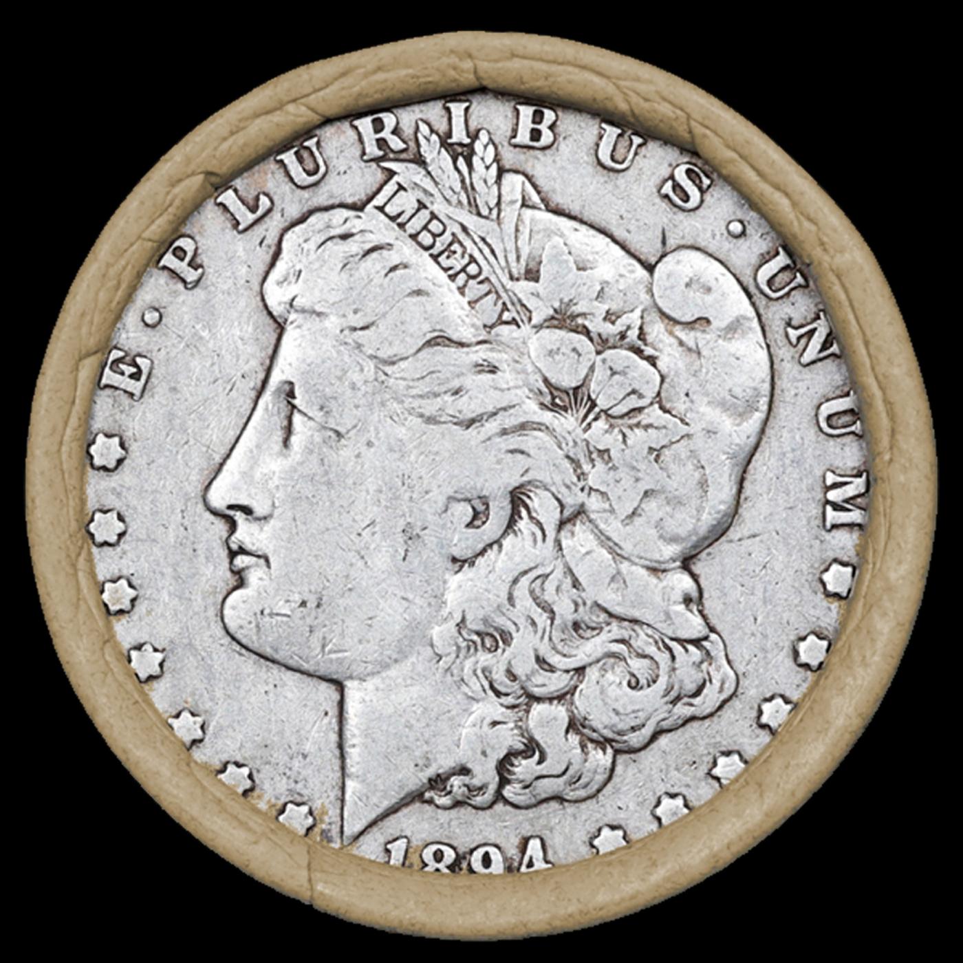 CA- SEARS Circ Morgan Silver Dollar 10 Coin Roll 1894/'P' Rev Ends