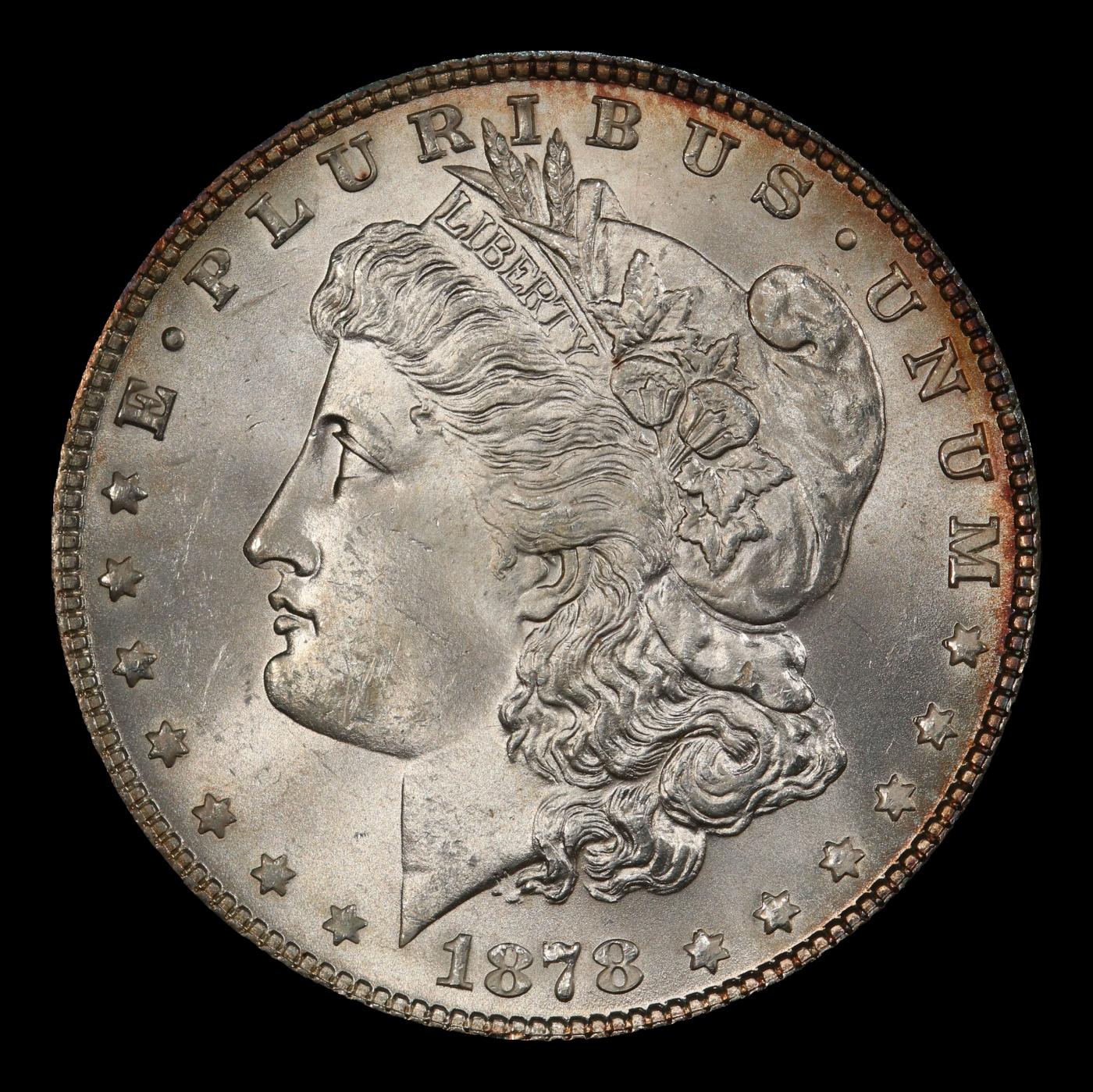 1878-p 7tf Morgan Dollar Near Top Pop $1 ms66+ SEGS