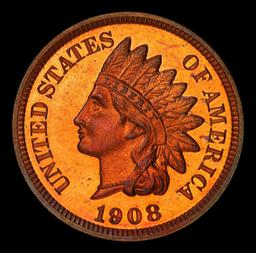 1908 Proof Indian Cent TOP POP! 1c pr67+ rb SEGS