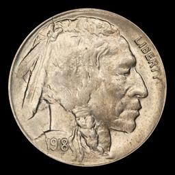 1918-d Buffalo Nickel 5c ms65 SEGS