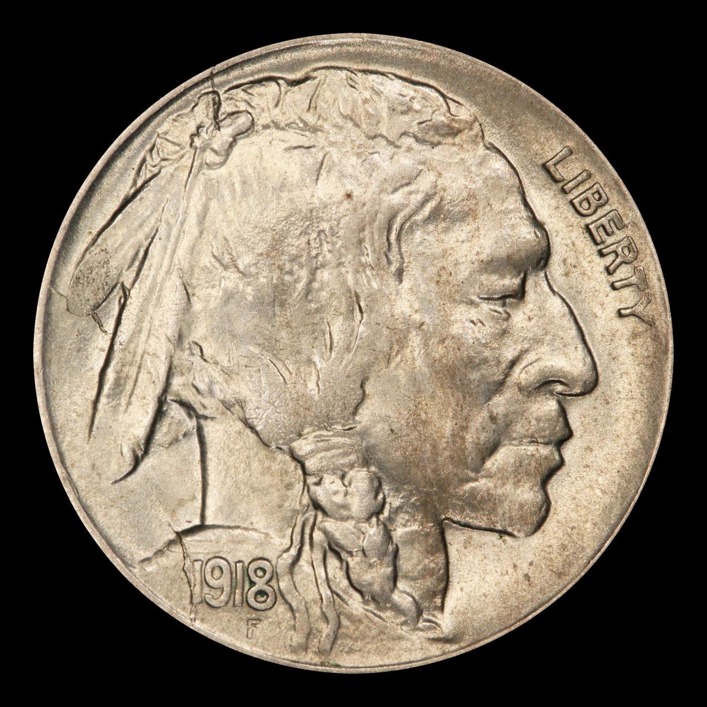 1918-d Buffalo Nickel 5c ms65 SEGS