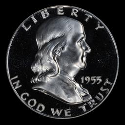 1955 Proof Franklin Half Dollar TOP POP! 50c pr69 dcam SEGS