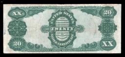 1891 $20 Large Silze Silver Certificate "Manning" Grades xf Signatures Teehee/Burke