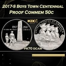 2017-S Boys Town Centennial Proof Modern Commem Half Dollar 50c pr70 dcam SEGS
