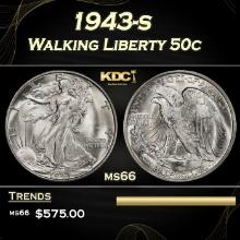 1943-s Walking Liberty Half Dollar 50c Grades ms66