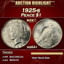 1925-s Peace Dollar $1 ms64+ SEGS