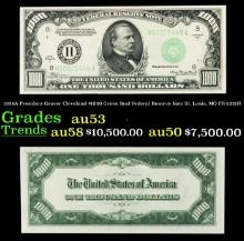 1934A $1000 Green Seal Federal Reserve Note President Grover Cleveland St. Louis, MO Grades Select A