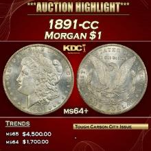 1891-cc Morgan Dollar $1 ms64+ SEGS