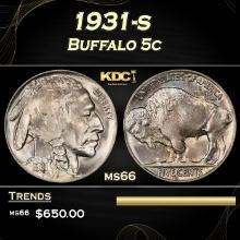 1931-s Buffalo Nickel 5c Grades ms66