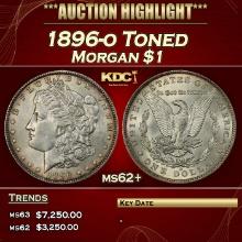 1896-o Morgan Dollar Toned $1 ms62+ USCG