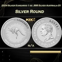 2024 Silver Kangaroo 1 oz .999 Silver Australia $1