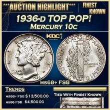1936-d Mercury Dime TOP POP! 10c ms68+ FSB SEGS