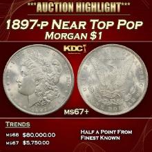 1897-p Morgan Dollar Near Top Pop $1 ms67+ SEGS