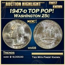 1947-d Washington Quarter TOP POP! 25c ms68 SEGS