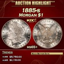 1885-s Morgan Dollar $1 ms65+ SEGS