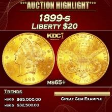 1899-s Gold Liberty Double Eagle $20 ms65+ SEGS