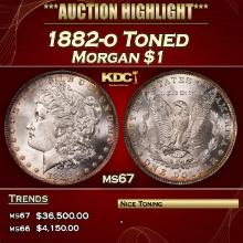 1882-o Morgan Dollar Toned $1 ms67 SEGS